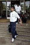 Amsterdam 8 juni 2004
Giovanni v Bronckhorst bij vertrek Nederlands elftal naar Portugal.