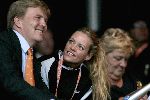 Amsterdam 23 juni 2004
Olympische fakkel in Amsterdam. 
Prins Willem Alexander Inge de Bruijn en Erica Terpstra