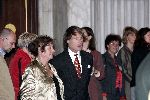 Amsterdam 24 juni 2004
Prins Bernhard en Koningin Beatrix bij uitreiking zilveren anjers  in paleis op de dam. Jacob Gelt Dekker