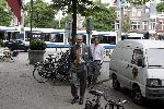 Amsterdam 30 juni 2004
Jop Ubbens (direkteur Christie's)op de cornelis schuytstraat.