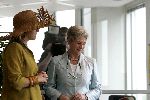 Den Haag 17 juni 2004
Maxima met hoed bij opening van nieuwe gebouw van OCW.
Maria v d Hoeven