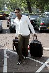 Amsterdam 8 juni 2004
Patrick Kluivert bij vertrek Nederlands elftal naar Portugal.