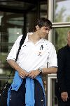 Amsterdam 8 juni 2004
Phillip Cocu bij vertrek Nederlands elftal naar Portugal.
