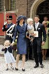 Den Haag 12 juni 2004
Doop Prinses Amalia in grote kerk Den Haag.
Prins Maurits met zoontje Lucas v Vollenhoven en Prinses Marilene en Prinses Anna