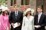 Den Haag 12 juni 2004
Doop Prinses Amalia in grote kerk Den Haag.
Prins Pieter Christiaan en Prins Ploris met vriendinnen