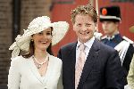 Den Haag 12 juni 2004
Doop Prinses Amalia in grote kerk Den Haag.
Prins Pieter Christiaan   met vriendin