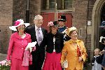 Den Haag 12 juni 2004
Doop Prinses Amalia in grote kerk Den Haag.
Prinses Margriet Pieter v Vollenhoven Prinses Christina en prinses Irene
