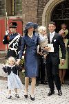 Den Haag 12 juni 2004
Doop Prinses Amalia in grote kerk Den Haag.
Prins Maurits met zoontje Lucas v Vollenhoven en Prinses Marilene en Anna