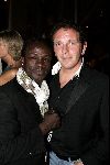 Amsterdam 17 juni 2004
Feestje Playboy in convention Center.
Regilio Tuur en Robert Leroy
