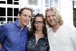 Vinkeveen 11 juni 2004
Presentatie cd Robert Leroy bij de plashoeve.
Robert Leroy met Nicole des Bouvrie met vriend