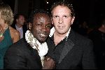 Amsterdam 17 juni 2004
Feestje Playboy in convention Center.
Regilio Tuur en Robert Leroy