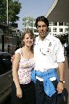 Amsterdam 8 juni 2004
Ruud v Nistelrooy met zijn vriendin bij vertrek Nederlands elftal naar Portugal.