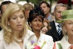 Den Haag 4 juni 2004
Maxima opent beeldexpositie in Den Haag. 
Sylvia Toth