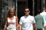 Amsterdam 7 juni 2004
Wesley Sneijder met vriendin op PC Hooftstraat