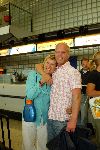 Schiphol 5 mei 2003
vertrek bobo in the bush 
Danny Rook en Inge Ipenburg,