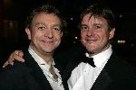 Rotterdam 6 juni 2005
Uitreiking Johnny Kraaykamp Musical awards in nieuwe  luxor.
Jon v Eerd met vriend