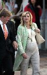 Scheveningen 9 juni 2005
Maxima  zwanger en Prins Willem Alexander bij strandtent Wij.
Feestje van Wapem.