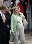 Scheveningen 9 juni 2005
Maxima  zwanger en Prins Willem Alexander bij strandtent Wij.
Feestje van Wapem.