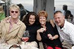 Bloemendaal 1 juni 2005
Haringparty radio noordzee.
Pamela Teves met vriend en Mylene de la Haye met vriend