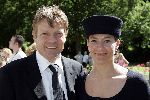 Maarssen 18 juni 2005
Wesley Sneijder en Ramona Streekstra trouwen .
Soren Lerby met zijn vrouw Arlette