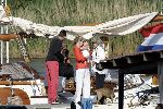 Muiden 28 mei 2005
Koningin Beatrix varen met Mabel Wisse Smit prinses Luana en prins Friso