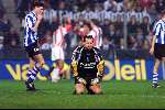 Eindhoven, 21 Maart 1999
EVV-PSV 0-5
Albert v d Sleen na het vierde doelpunt
