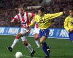 Eindhoven, 13 Maart 1999
PSV-SC CAMBUUR 3-0
Dmitri Khokhlov in duel met Dominik Vergoossen