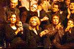 4 maart 1999
Marco Borsato en Leontien Ruiters zijn blij nadat Marco voor de vijfde keer een Edsion Music Award heeft gewonnen