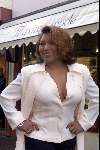 Zaterdag 4maart 2000 Dordrecht bij modezaak MAXIME Mode 
JUSTINE PELMELAY met haar grotere borsten
