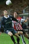 Eindhoven 31 maart 2001
PSV- fc Twente 2-1
Ruud v Nistelrooy in duel met Grujic
