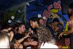 Rotterdam 24 augustus 2000
Baja Beachclub in Rotterdam. Robin Braveboer, Tatjana en Jody Bernal met op de achtergrond zijn manager Wout v Dodeweerd