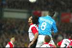 Rotterdam 21 maart 2002
Feyenoord-PSV 1-1 kwartfinale uefa cup
Jan Vennegoor of Hesselink en Pierre v Hooijdonk