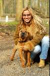 Amstelveen 25 maart 2002
Tatjana met haar  hond