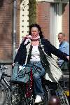 Amsterdam 24 maart 2003
Adelheid Roosen op fiets