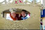 Amsterdam 14 maart 2003
Joop Braakhekke en Frans Molenaar in gouden koets