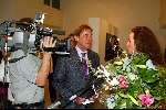 amstelveen 12 maart 2003
Opening expositie ans marcus bij jan v d togtmuseum.
gert jan droge met siegfried marcus