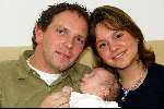 Vinkeveen 4 maart 2003
Robert Leroy met zoontje Joshua en vrouw