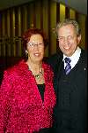 Amsterdam 14 maart 2004
Modeshow Paul Schulten in het Okura hotel.
Annemarie Jorritsma met man