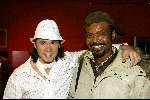Amsterdam 27 maart 2004
Finale Idols in studio 21.
Boris Idols  met Humphrey Campbell met petje