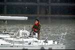 Scheveningen 6 maart 2004
Dinand Woesthoff op zijn zeilboot.
Eenzaam na het overlijden van zijn vrouw Guusje Nederhorst