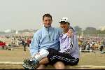 Vilanova 17 Maart 2004
Ernie Brandts met Amy Hoyer op het strand

peter smulders bv