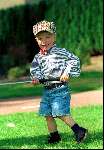 Eindhoven 16 Mei 1993.
Junior Smulders net 2 jaar oud met papa en mama golfend op golfbaan Welschap.    Golfen