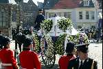 Delft 30 maart 2004
Begrafenis prinses Juliana in Grote kerk 
koets met kist