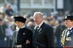 Delft 30 maart 2004
Begrafenis prinses Juliana in Grote kerk 
Koning Albert van Belgie met koningin Paola