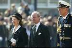 Delft 30 maart 2004
Begrafenis prinses Juliana in Grote kerk 
Koning Carl Gustav met Koningin Silvia