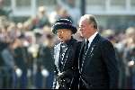 Delft 30 maart 2004
Begrafenis prinses Juliana in Grote kerk 
Koningin Margrethe en Koning Juan Carlos