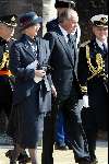 Delft 30 maart 2004
Begrafenis prinses Juliana in Grote kerk 
Koningin Margrethe en koning Juan Carlos