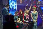 Hilversum 13 maart 2004
Finale Idols in studio 22 in Hilversum.
Reinout  Oerlemans en Tooske Breugem en Robin Idols en Irma Idols en Maud Idols