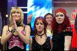Hilversum 13 maart 2004
Finale Idols in studio 22 in Hilversum.
Maud Idols, Marlies Idols en Irma Idols