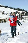 Lech 17 maart 2004
Prinses Maxima, Prins Willem Alexander en  Prinses Amalia   in Lech.